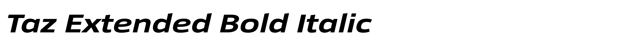 Taz Extended Bold Italic image